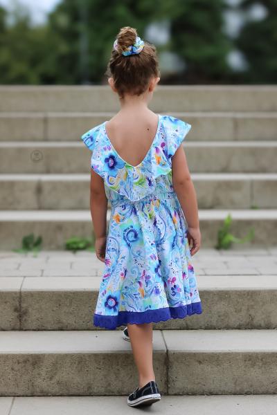 Crazy Paisly Flowers Blau